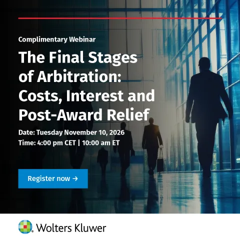 Webinar: The Final Stages of Arbitration