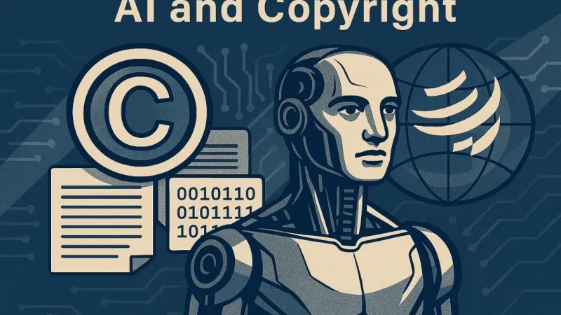 Robot with copyright sign