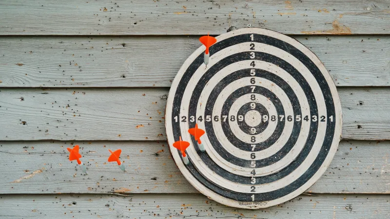 Black and white round target