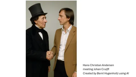 Hans Christian Andersen meeting Johan Cruijff