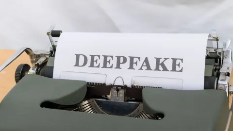Typewriter with document