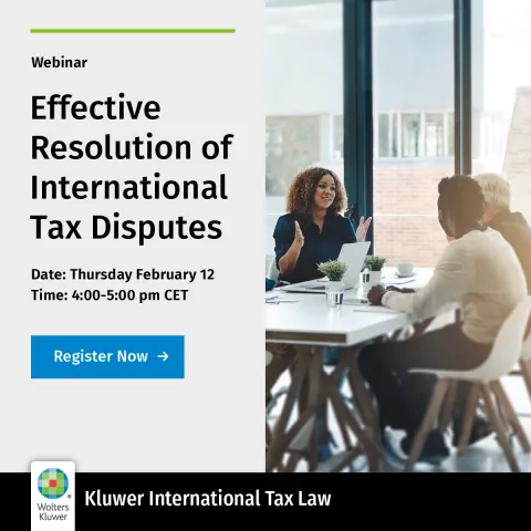 Effective Resolution of International Tax Disputes