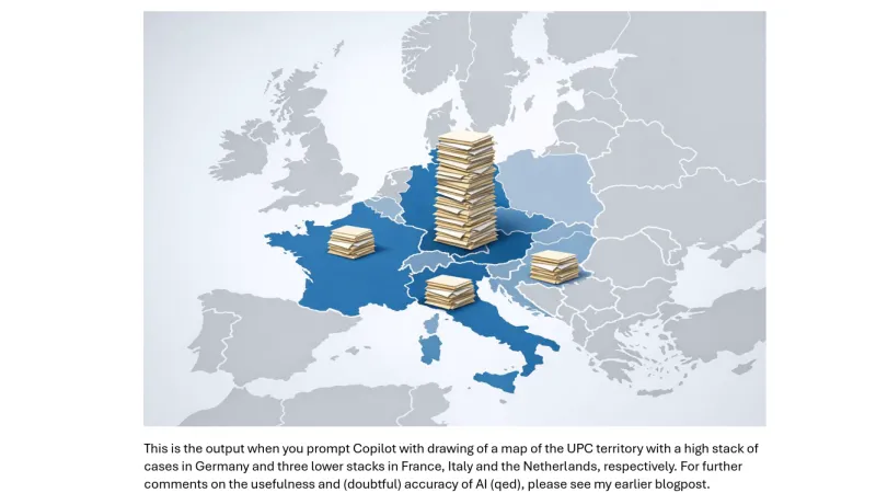 An AI generated and totally wrong map of Europe and the caseloads in various countries