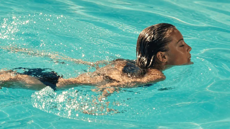 Romy Inside the Pool