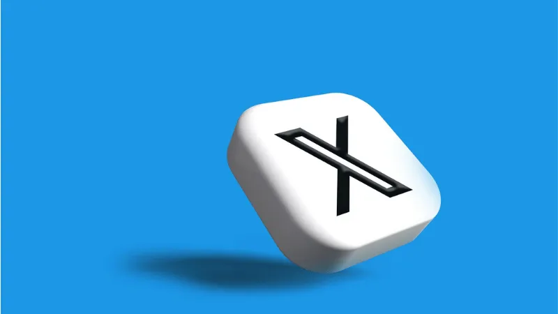 X, formerly Twitter, logo on a white app icon against a blue background